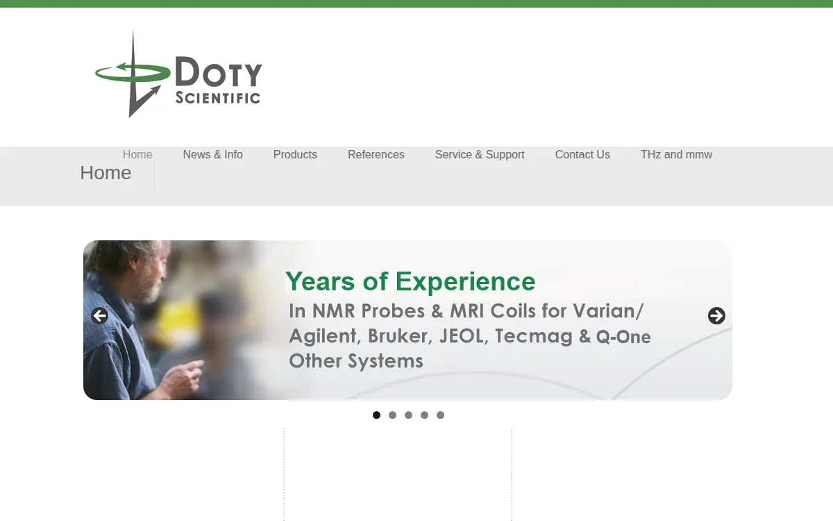Homepage of Doty Scientific INC