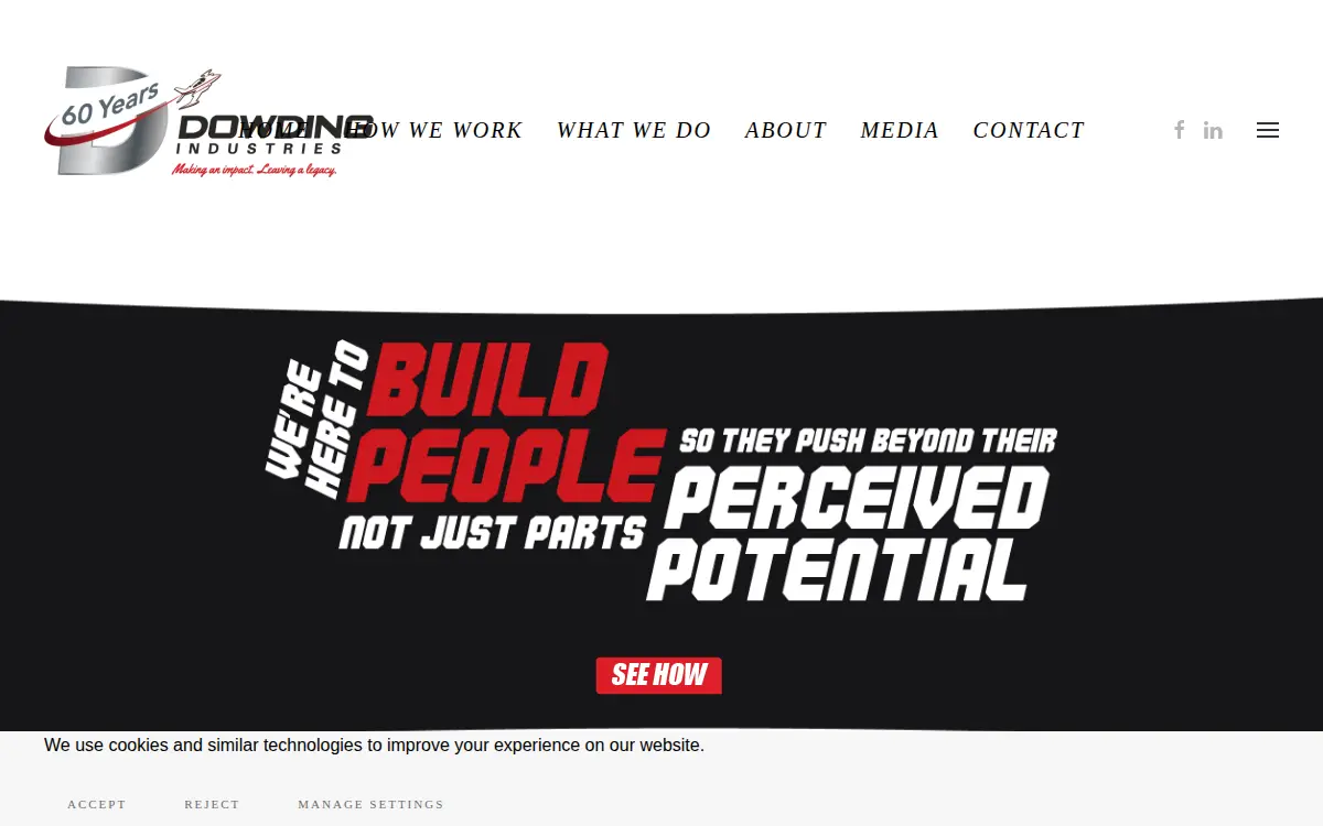 Homepage of Dowding Industries INC