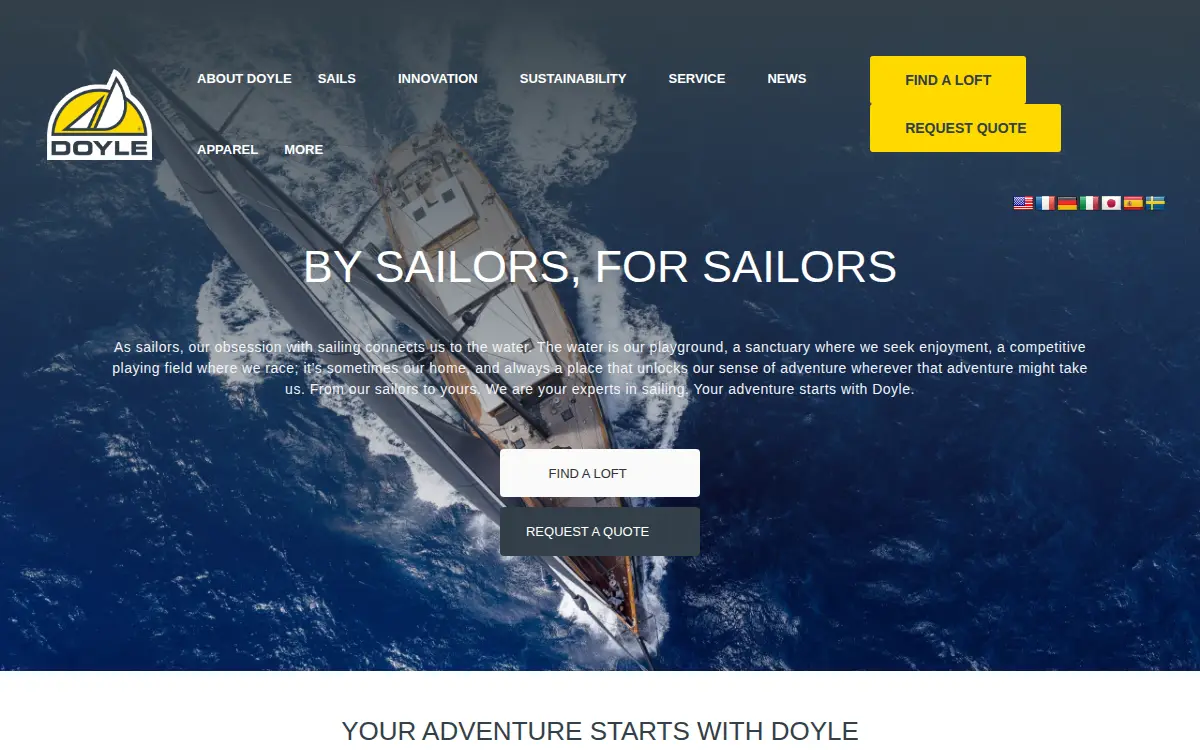 Homepage of Sails So Cal LLC