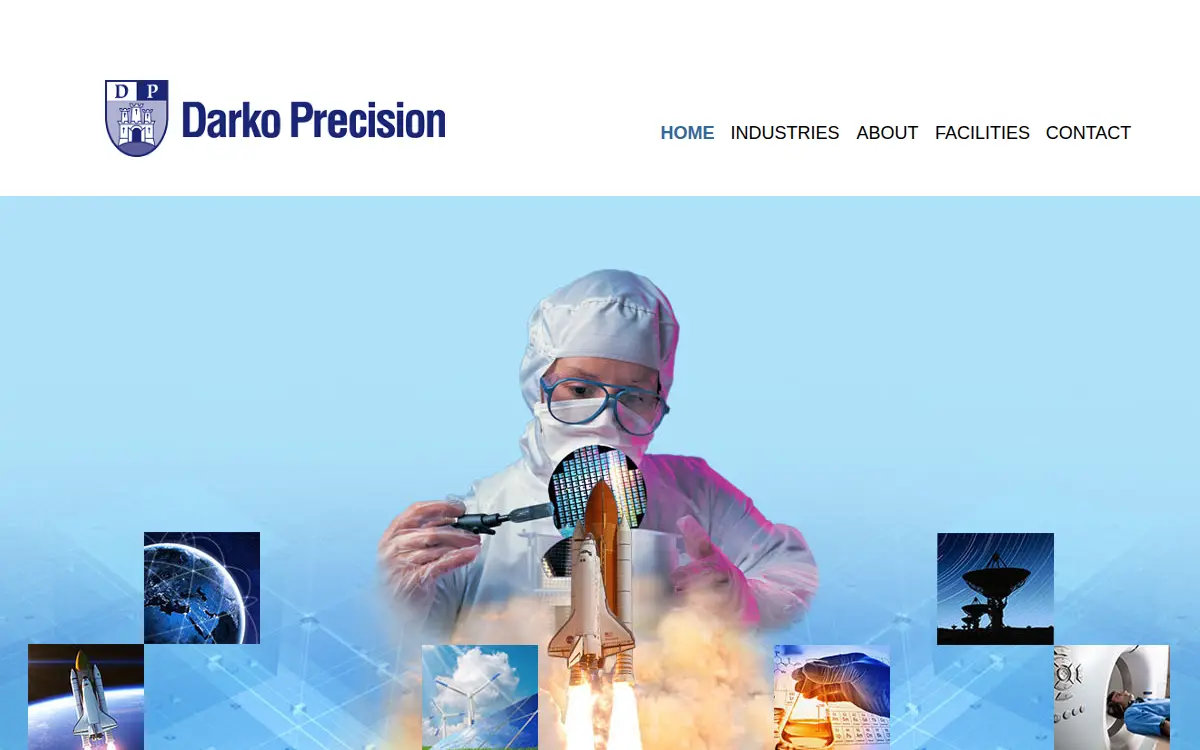 Homepage of Darko Precision, INC