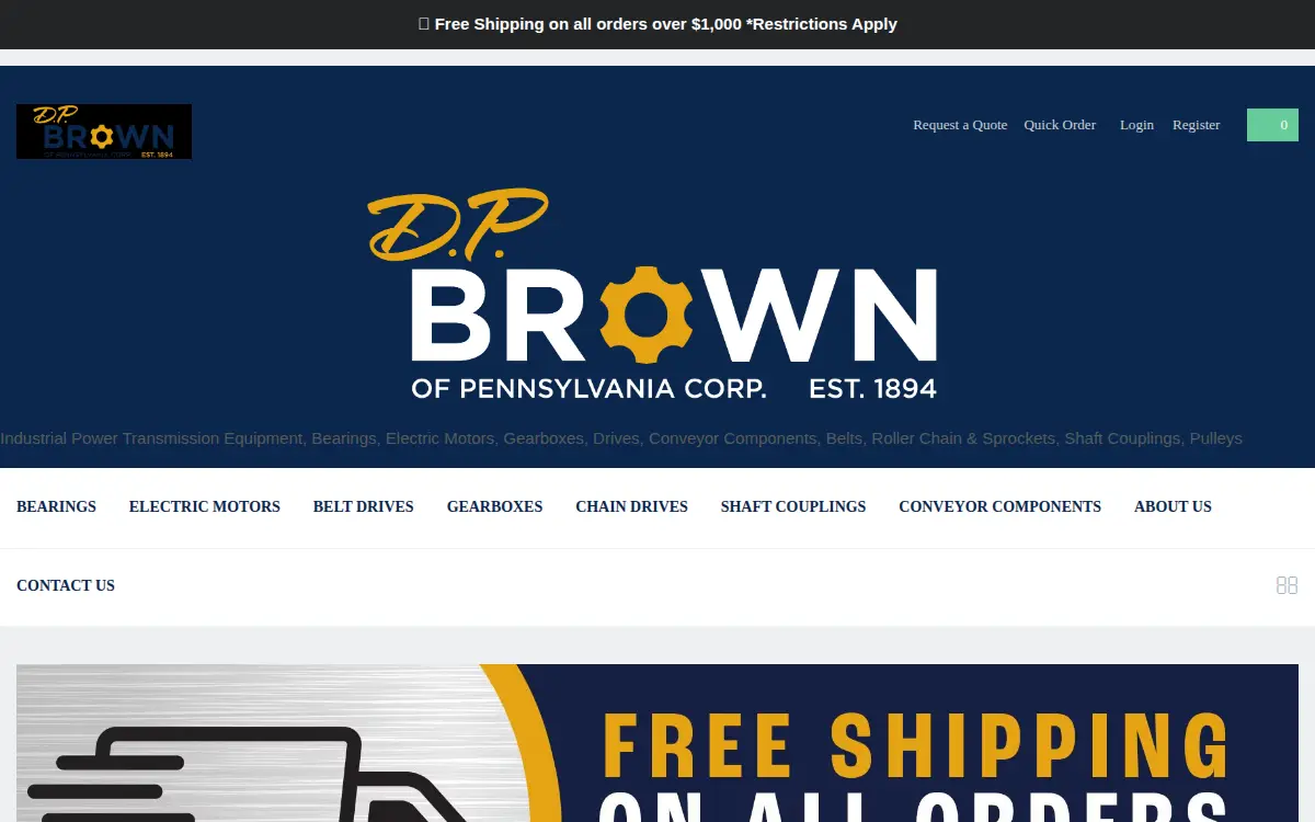 Homepage of D. P. Brown of Pennsylvania, CORP