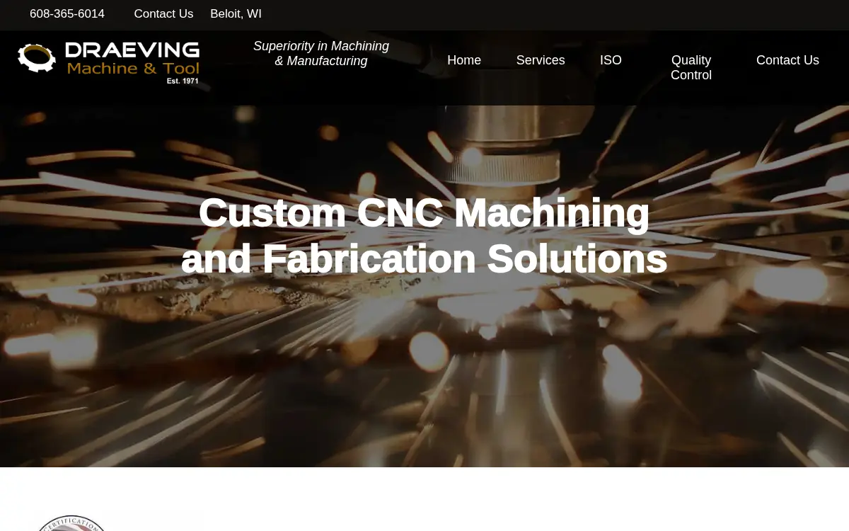 Homepage of Draeving Machine Tool, INC.