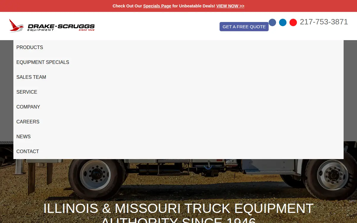 Homepage of Drake Scruggs Equipment INC