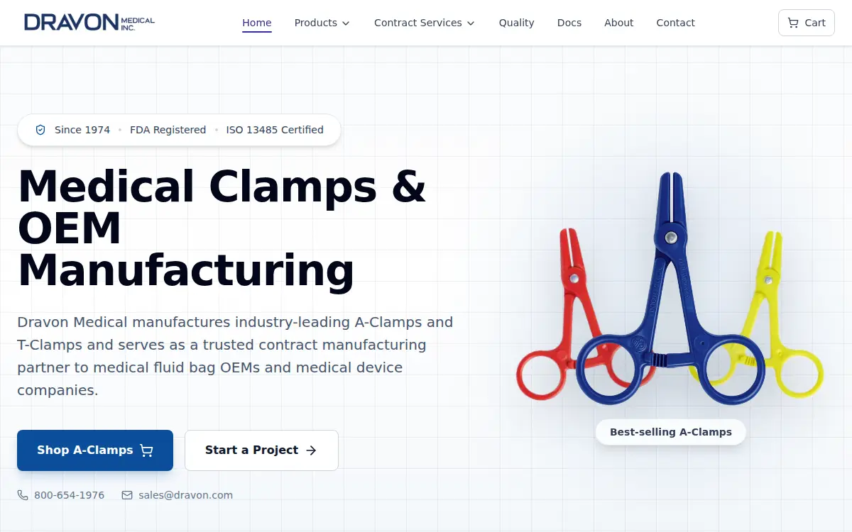Homepage of Dravon Medical, INC.