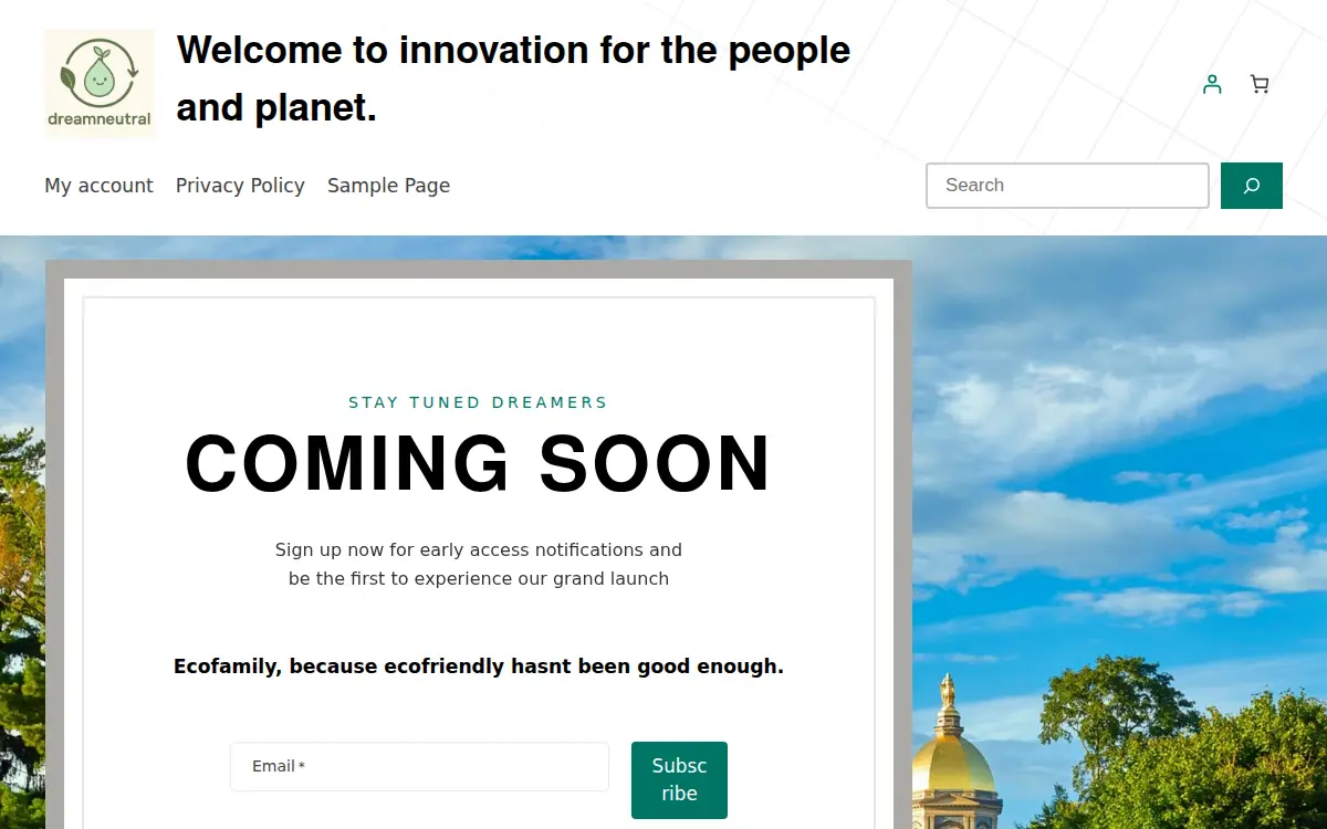 Homepage of Dreamneutral INC