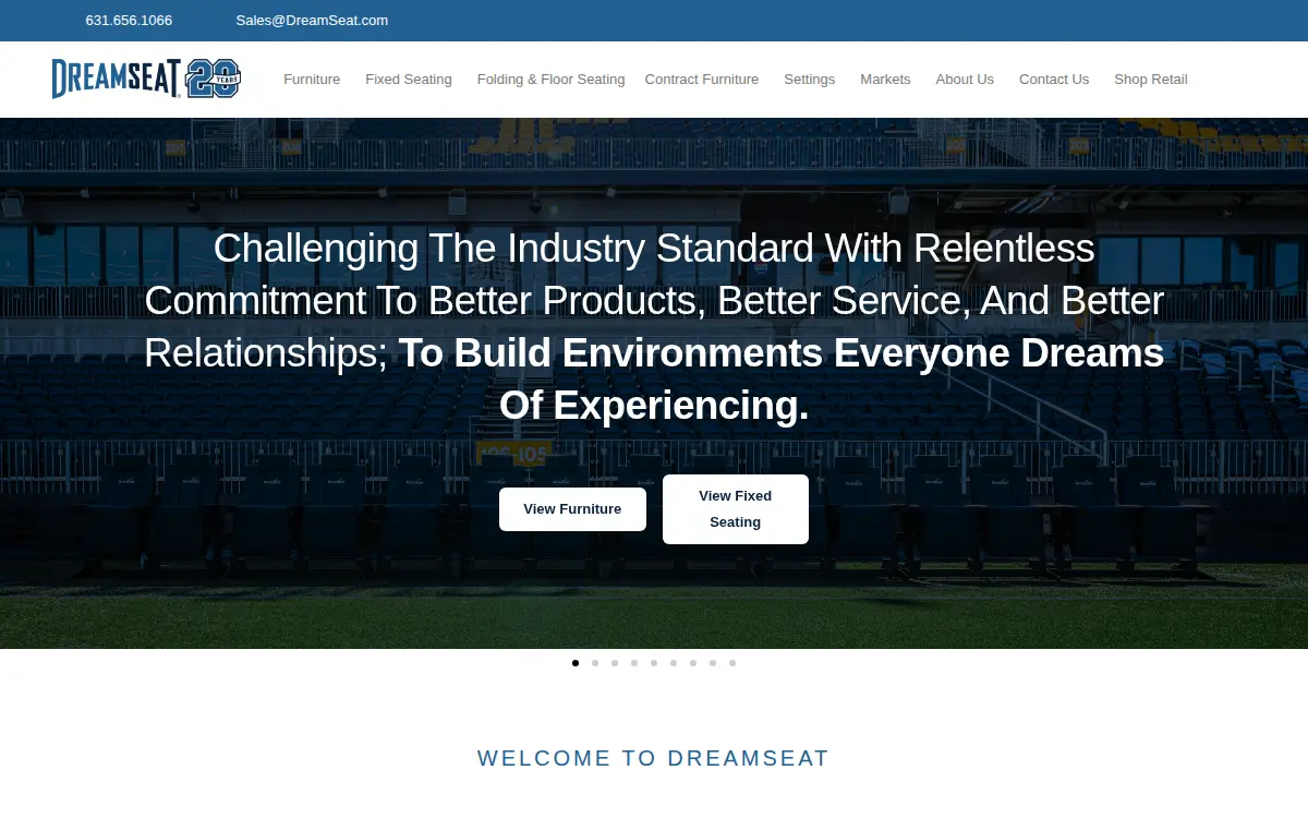 Homepage of Dreamseats, LLC