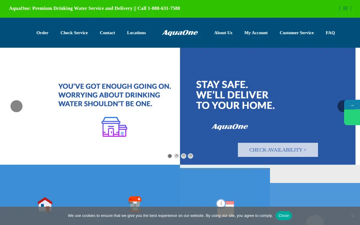 Homepage of Aquaone, INC.