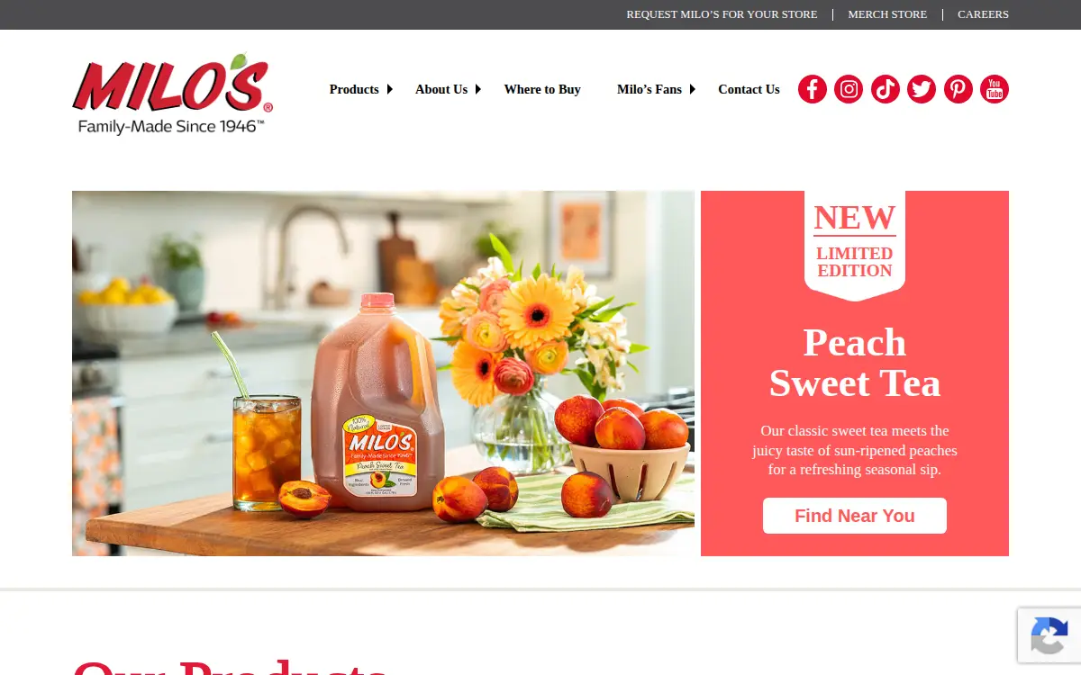 Homepage of Milos Tea CO INC