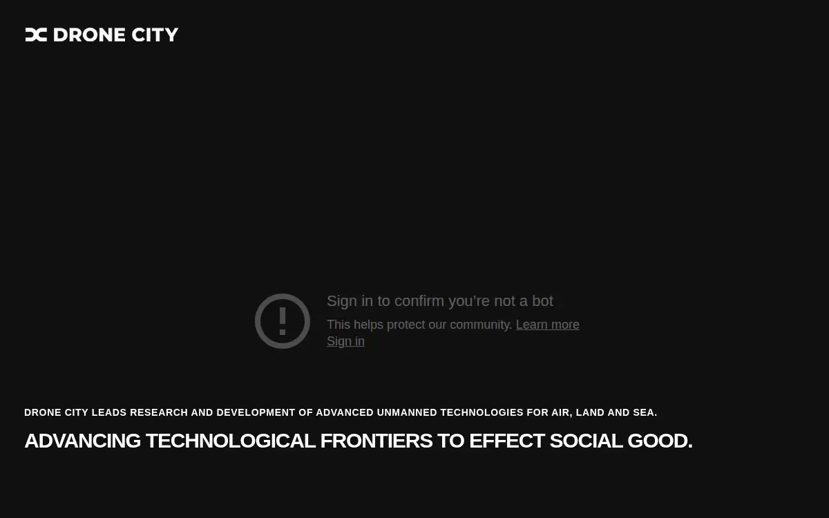 Homepage of Drone City LLC