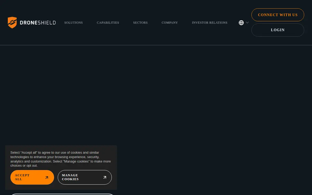 Homepage of Droneshield Defense Services LLC