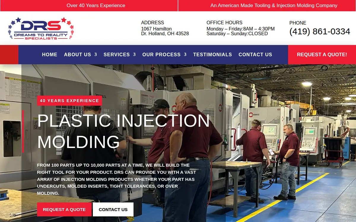 Homepage of Drs Industrial, LLC