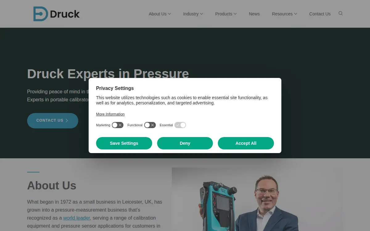 Homepage of Druck, LLC