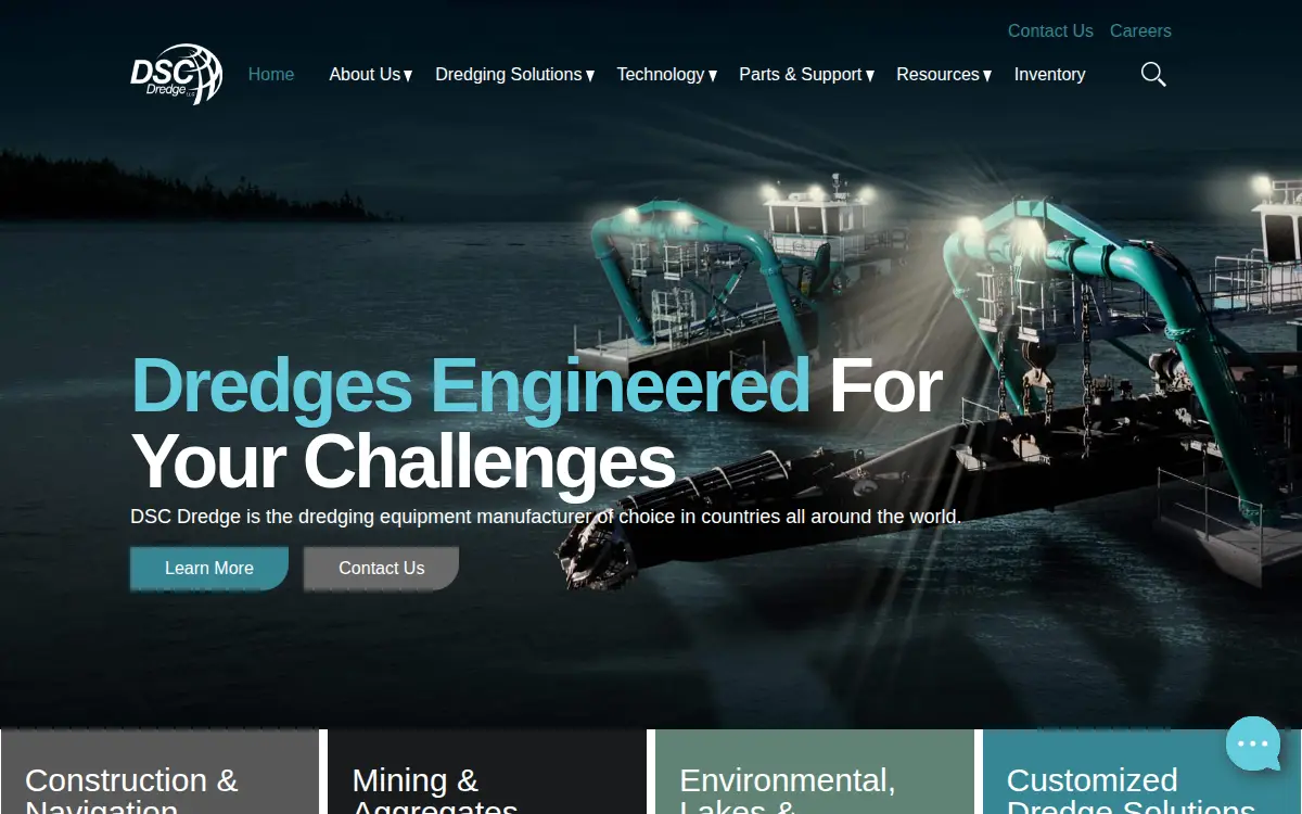 Homepage of Dsc Dredge, LLC