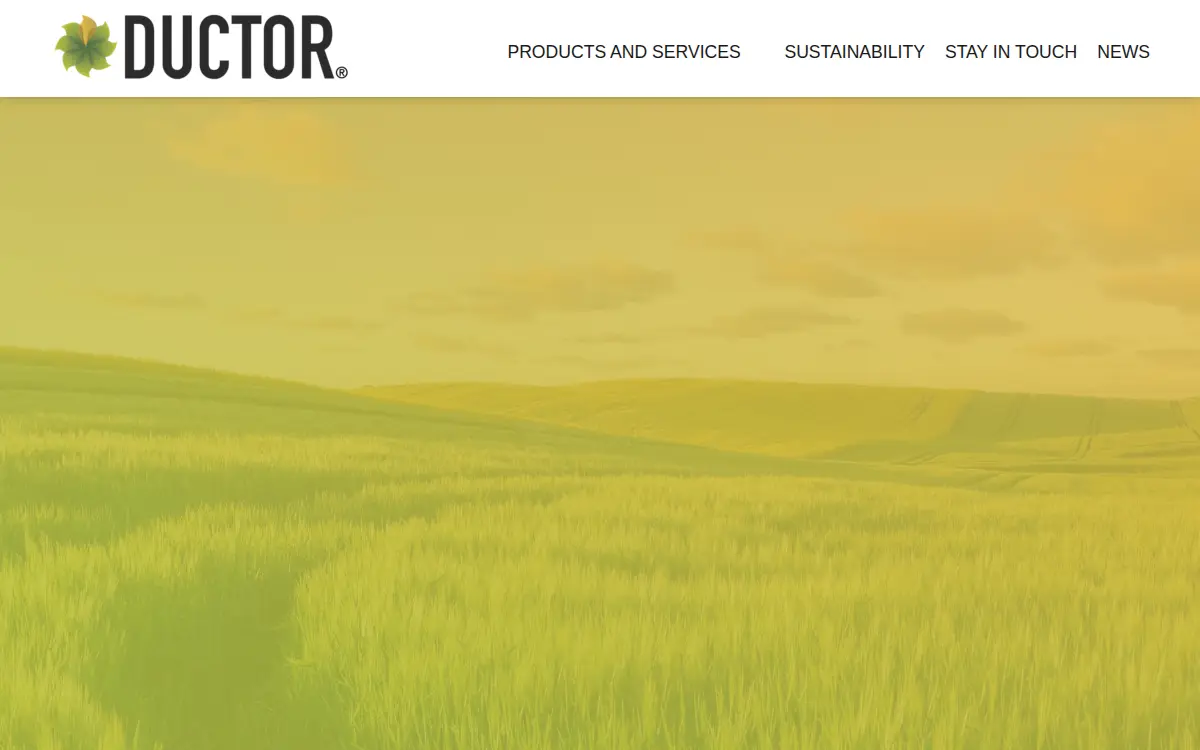 Homepage of Ductor Americas INC