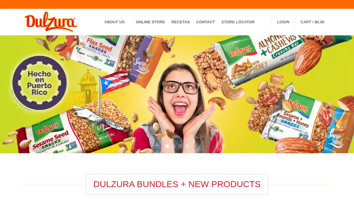 Homepage of Dulzura Borincana, INC.