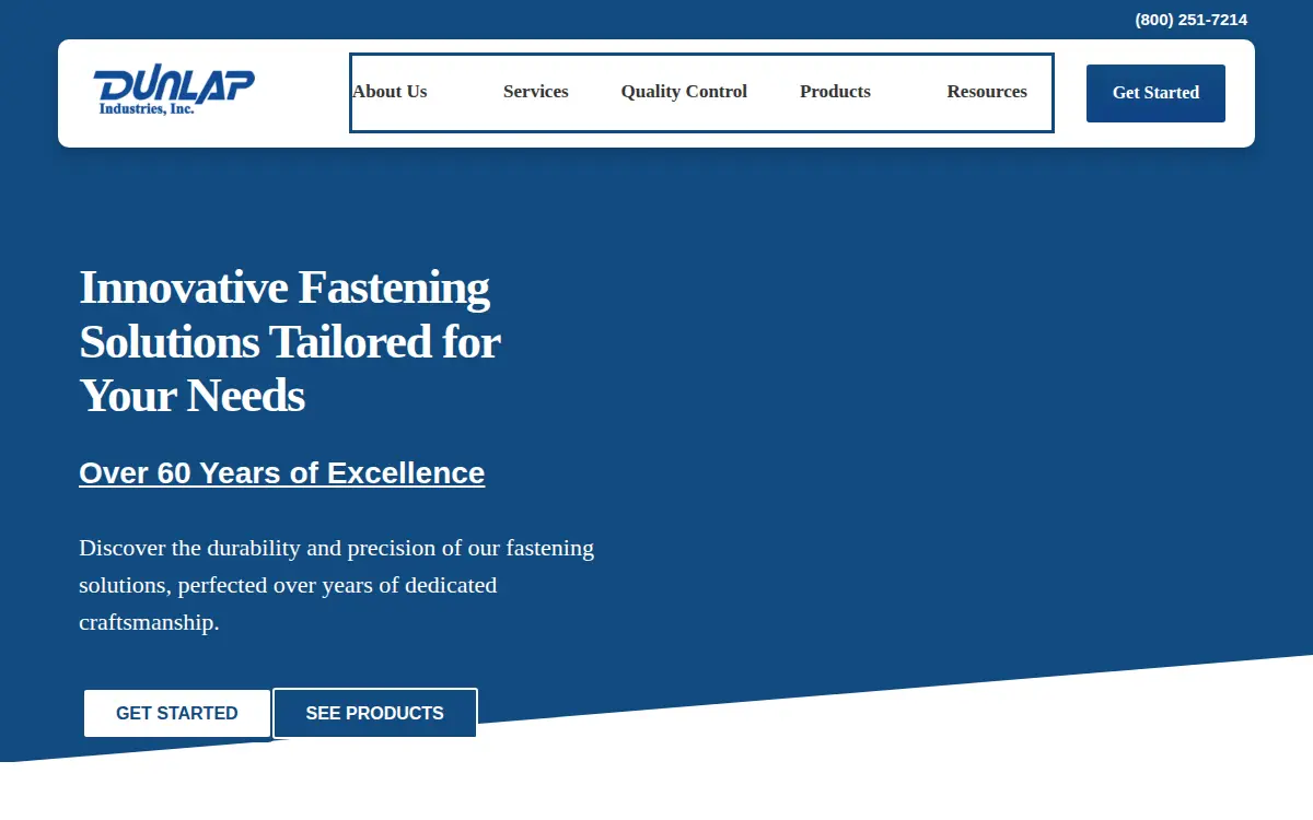 Homepage of Dunlap Industries, INC.