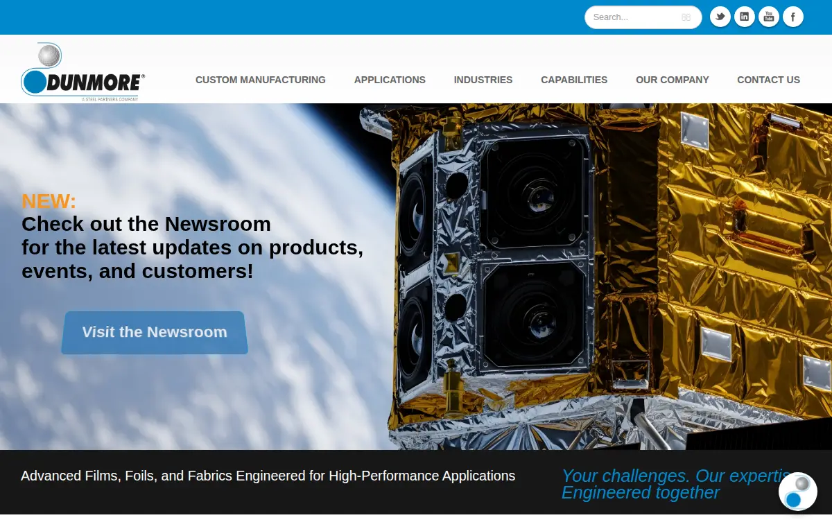 Homepage of Dunmore International CORP.