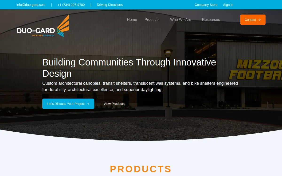 Homepage of Duo-gard Industries INC