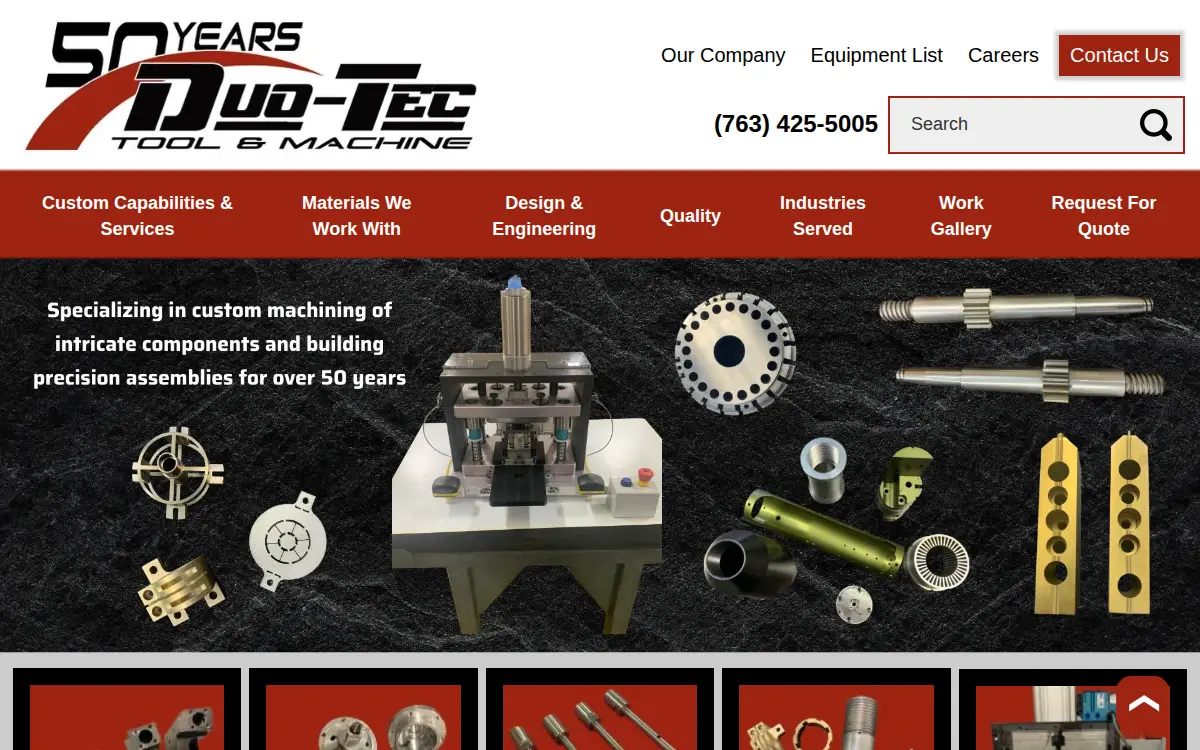 Homepage of Duo - Tec Tool CO.
