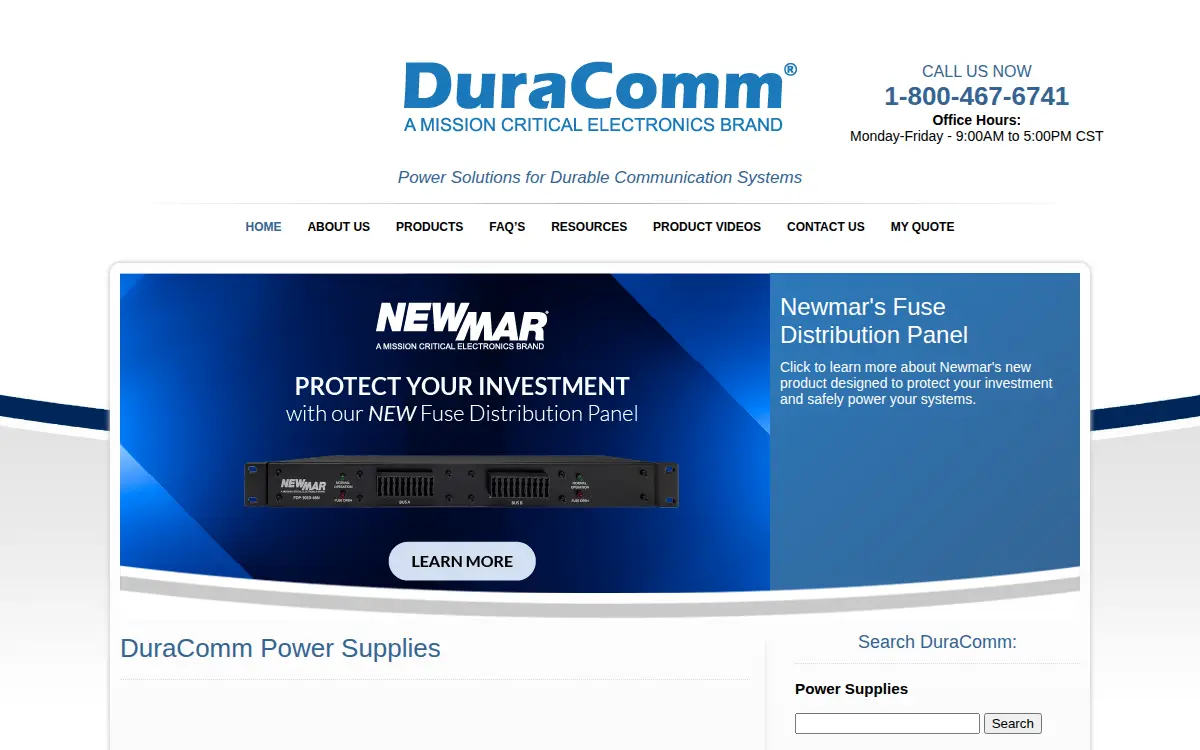 Homepage of Newmar Power LLC