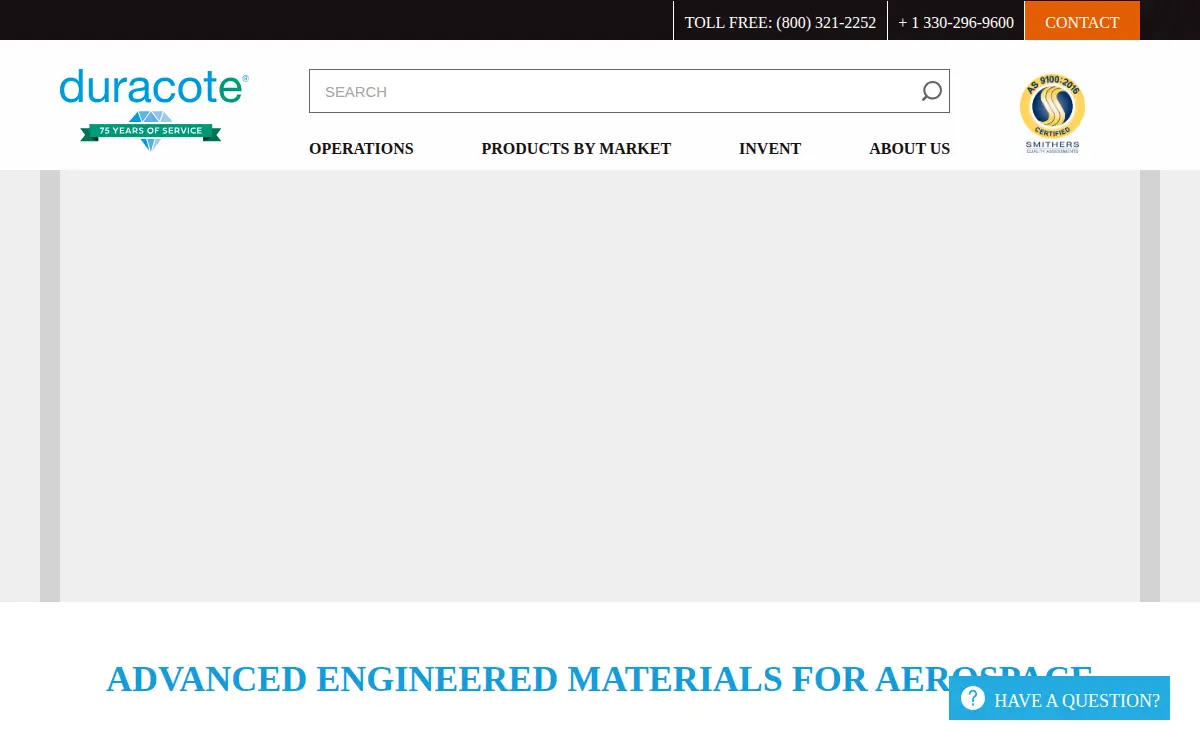 Homepage of Duracote CORP