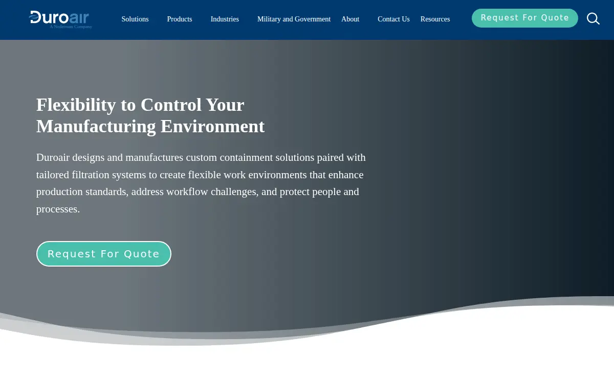 Homepage of Duroair Technologies USA INC.