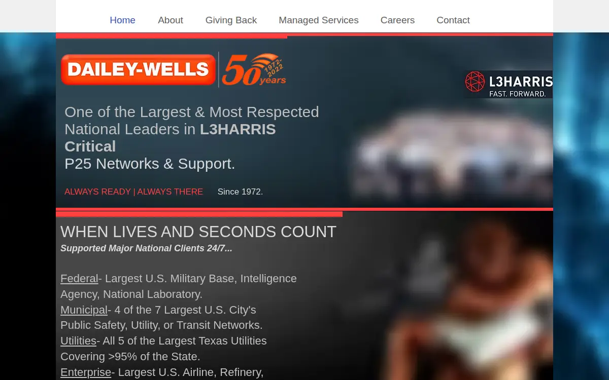 Homepage of Dailey and Wells Communications, INC.