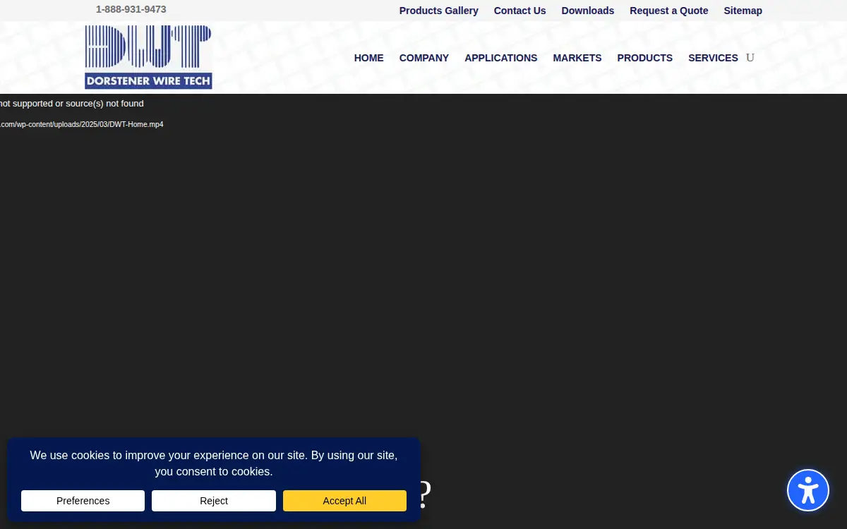 Homepage of Dorstener Wire Tech INC