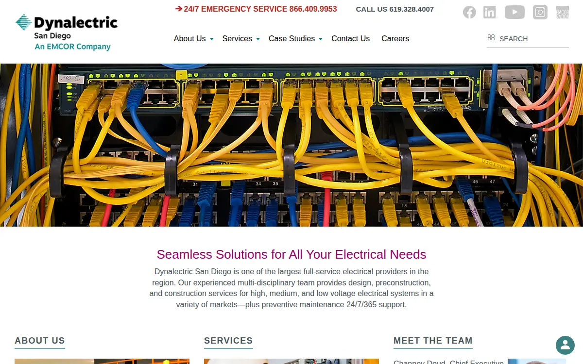 Homepage of Dynalectric CO