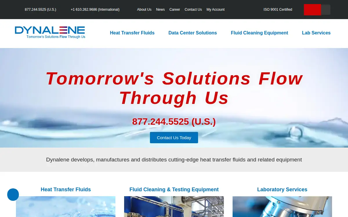 Homepage of Dynalene INC