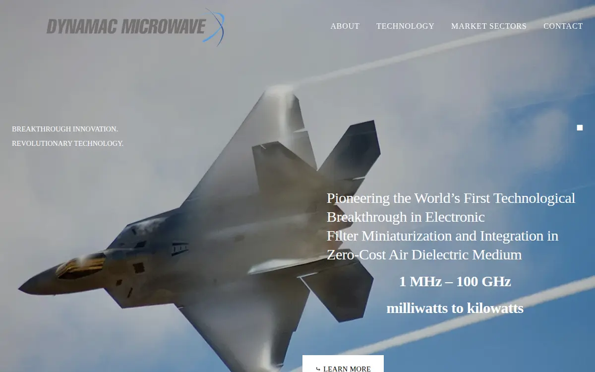 Homepage of Dynamac Microwave, INC