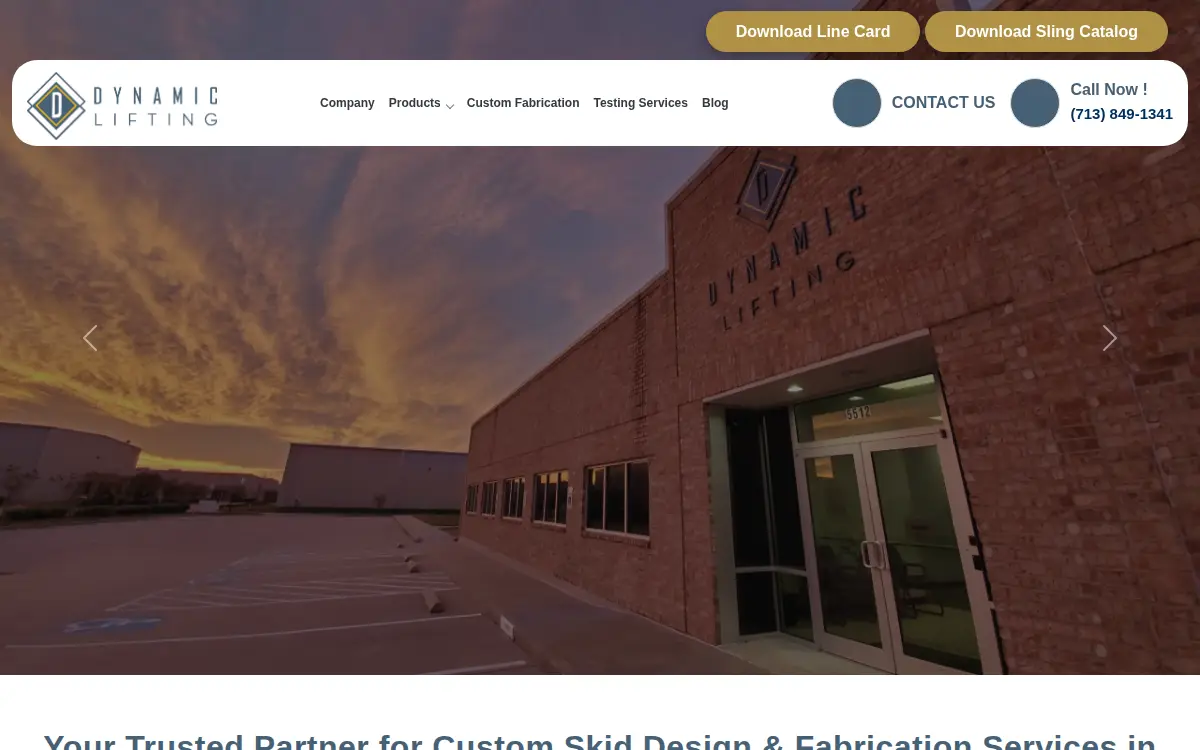 Homepage of Dynamic Crane Service and Fabrication INC