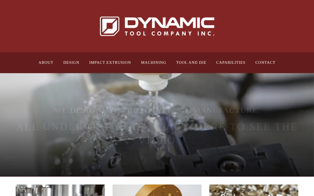 Homepage of Dynamic Tool Company, INC.