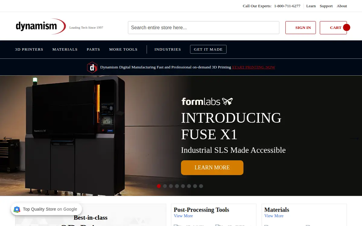 Homepage of Dynamism, INC.