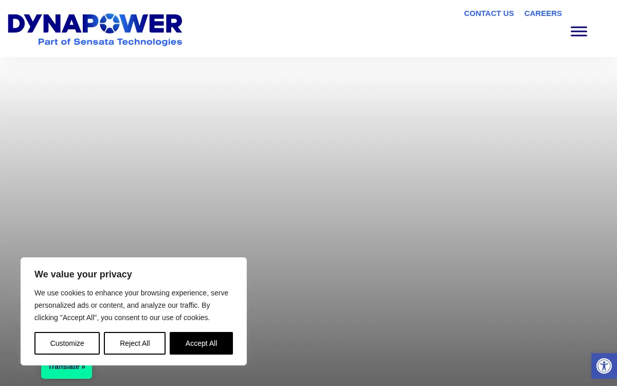 Homepage of Dynapower Company LLC