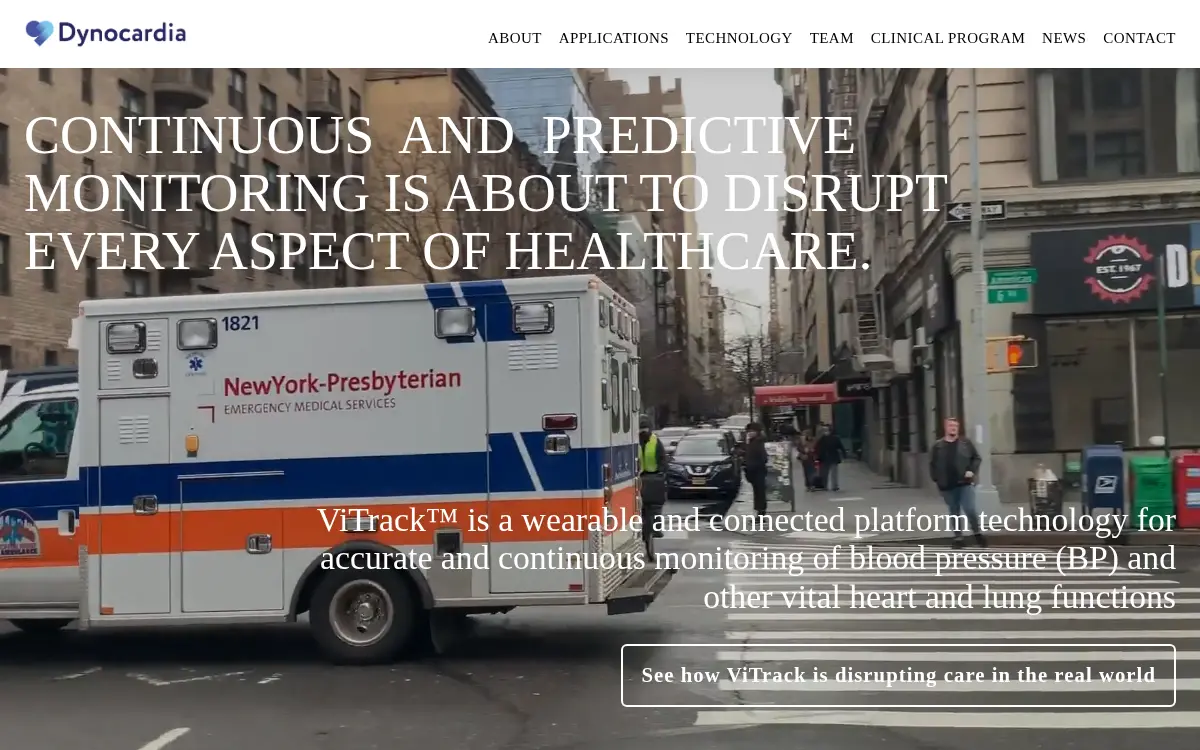 Homepage of Dynocardia, INC