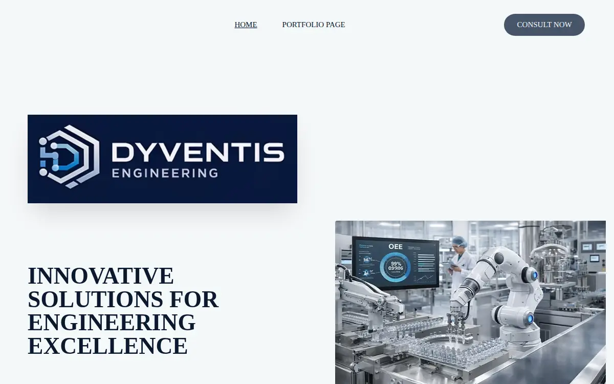 Homepage of Dyventis Enterprises LLC