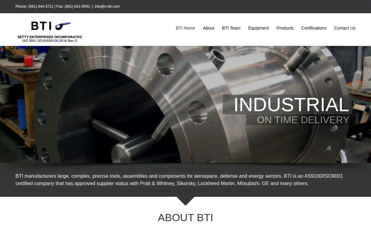 Homepage of Setty Enterprises, INC