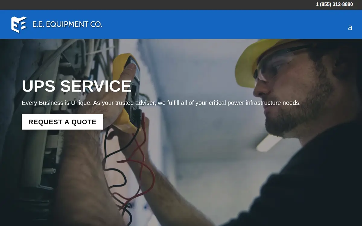 Homepage of E.e. Equipment Company, INC.