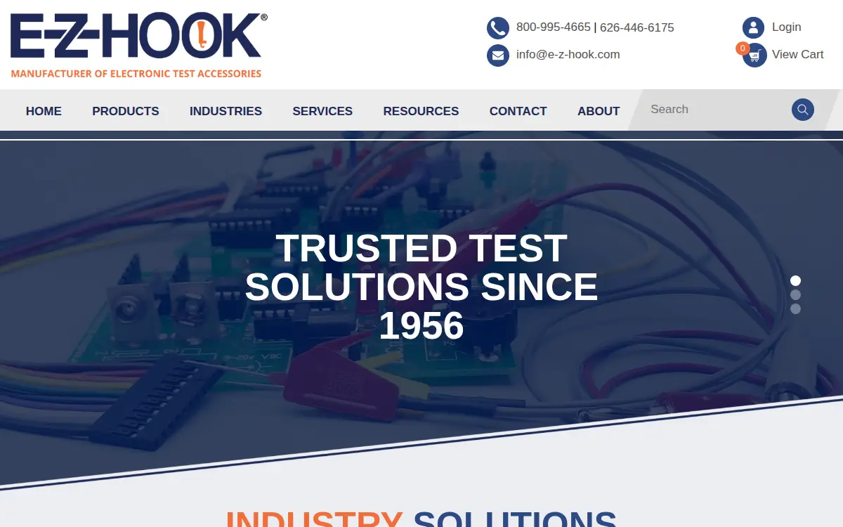 Homepage of Tektest, INC