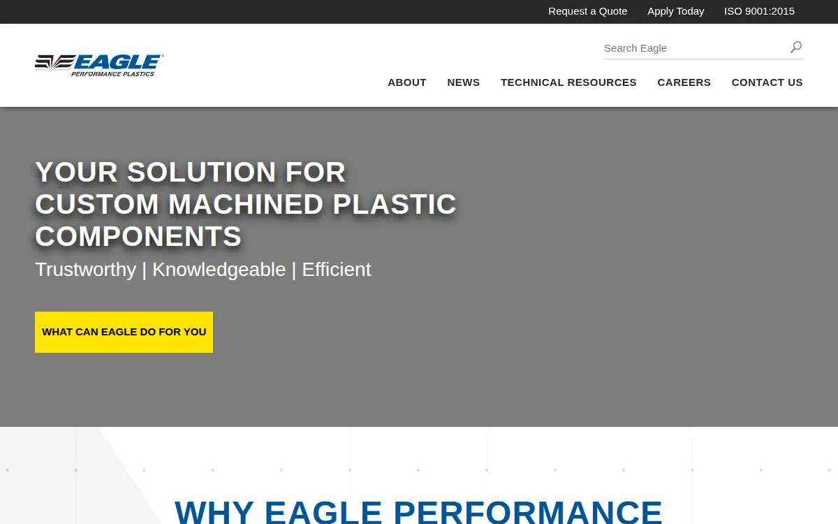 Homepage of Eagle Supply & Plastics, INC.