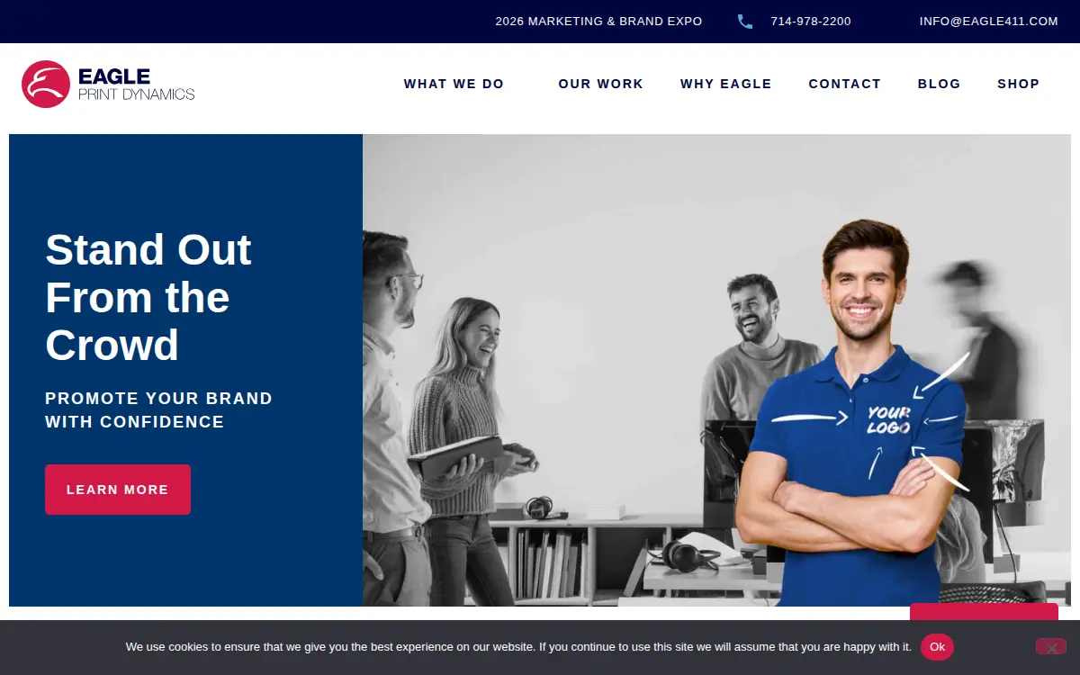 Homepage of Eagle Graphics, INC.