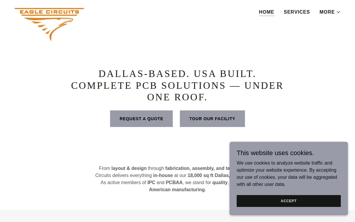 Homepage of Eagle Circuits, INC.