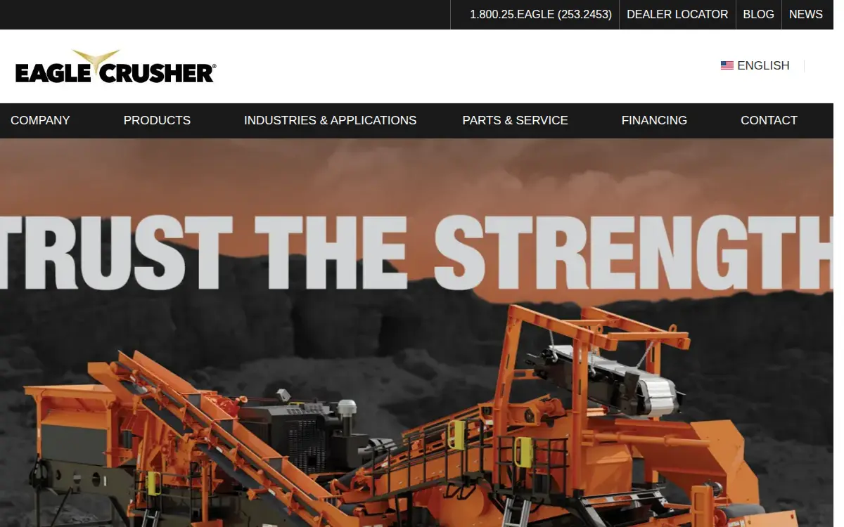Homepage of Eagle Crusher CO INC
