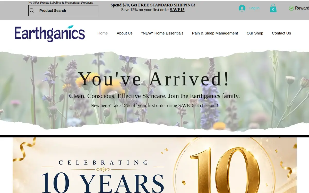Homepage of Earthganic Elements LLC