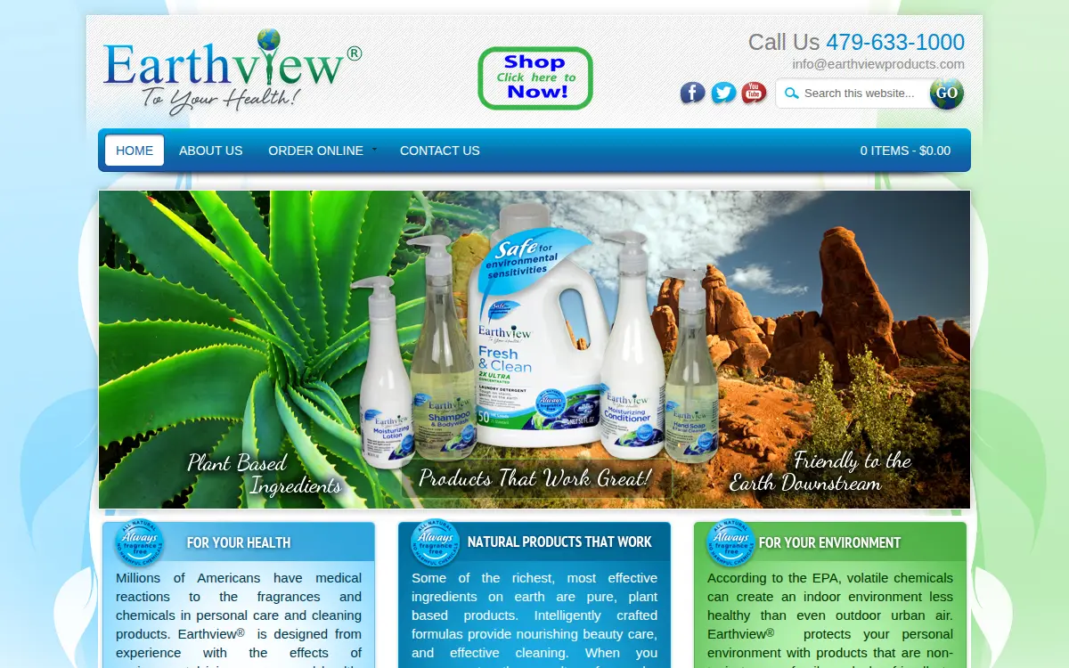 Homepage of Green Living for Me, LLC