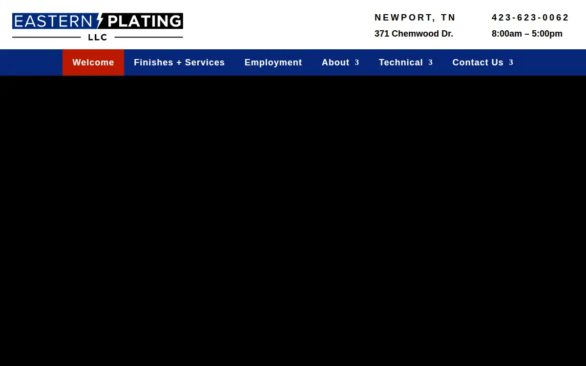 Homepage of Eastern Plating, LLC
