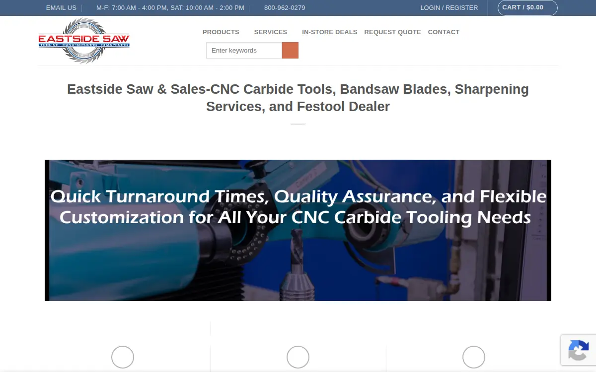 Homepage of Eastside Saw & Sales, INC.