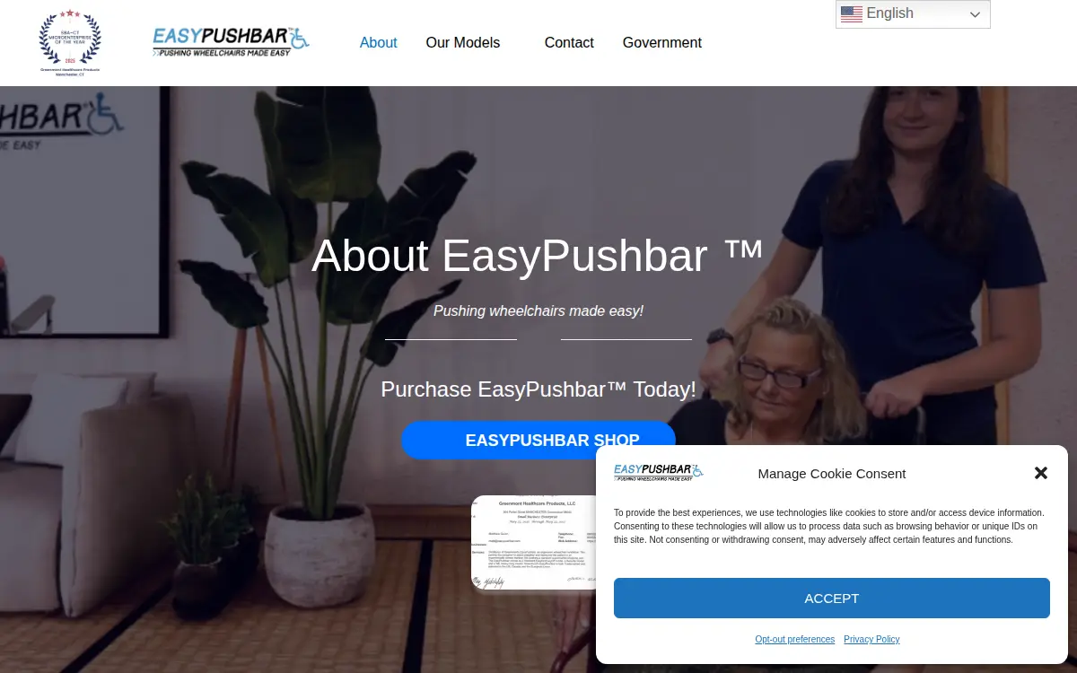 Homepage of Greenmont Healthcare Products, LLC