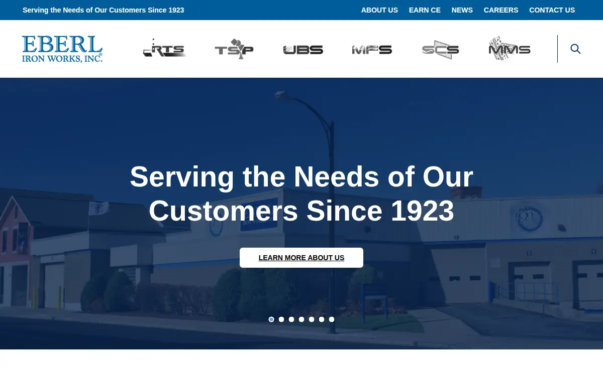 Homepage of Eberl Iron Works, INC